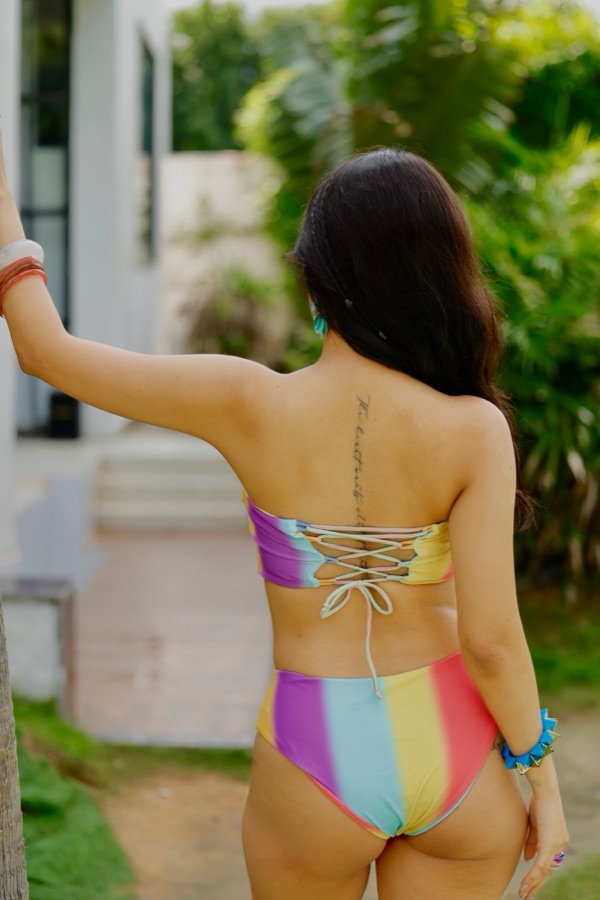 The Rainbow Sunset Strass Bikini