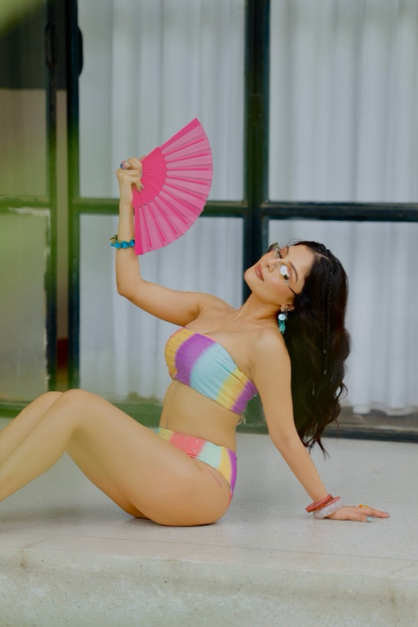 The Rainbow Sunset Strass Bikini